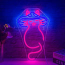 Mushroom Cat Neon Sign Cat Neon Signs for Wall Decor Dimmable Mushroom Cat Neon Lights LED Light Up Sign for Bedroom,Living Room,Bar,Party,Christmas,Birthday Art Gift by GreenHaven Gardens