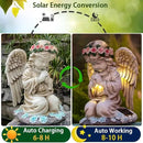 Garden Statues for Outside, 3 LED Solar Praying Angel Figurines Decorative Light, Waterproof Resin Fairy Statue Solar Light for Patio Balcony Yard Lawn Ornament Gifts for Mom (PrayAngel) by GreenHaven Gardens