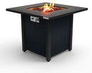 SereneLife Outdoor Propane Fire Pit Table-CSA Approved Safe 40,000 BTU Pulse Ignition Propane Gas Fire Table-28 inches-Steel Tabletop,Steel Panel by GreenHaven Gardens