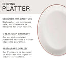 Made In Cookware - Serving Platter - White With Red Rim - Porcelain England by CozyNest Decor