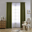 NICETOWN 84 inches Bedroom Curtains Panels - Functional Window Decorative Blackout Drapes for Bedroom, Thermal Insulated, Privacy Assured (Set of 2, 52 x 84 inches in Olive Green) by TinyTreasures Baby Boutique