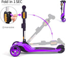 GLAMUP Kids Scooter, 2-in-1 Folding Kick Scooters, Adjustable Height, Safety Lock, 3 Wheel Kick Scooter for Boys and Girls Ages 3-14 by TinyTreasures Baby Boutique