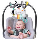 Itzy Ritzy Spiral Car Seat & Stroller Activity Toy - Stroller & Car Seat Toys for Ages 0 Months and Up - Hanging Toys Include Dangling Ring, Mirror and Textured Ribbons (High Contrast) by TinyTreasures Baby Boutique