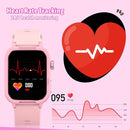 Smart Watch for Kids No Phone Needed, Tempered Glass Fitness Tracker Boy Teens with 19 Sport Modes, Pedometer, Sleep Monitor, Kids Watch Birthday Gifts Toy Gift for Girls Boys 6-16 (Pink) by TinyTreasures Baby Boutique