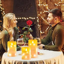 Flameless Flickering Candle, Pillar Candle,with Embedded String Lights,3 Pack LED Romantic Candle with Remote Control, Battery Operated Real Wax, Ideal for Wedding, Home decorand Holiday (Ivory) by GreenHaven Gardens