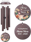 Personalized Memorial Wind Chime, Metal Wind Chime Deep Tone, Wind Chimes for Loss of Loved One, Commemorative Sympathy Bereavement Gifts, Decorative Wind Chimes Outdoor by CozyNest Decor