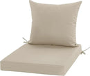 Outdoor Cushions for Patio Furniture, Waterproof Outdoor Chair Cushion w/Fade-Resistant, Removable & Machine-Washable Cover, 22x22 Inch, Deep Seat Sofa/Couch Pad Replacement – Set of 1/2/4, Cream by GreenHaven Gardens