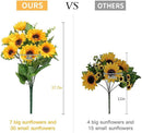 AmyHomie Artificial Sunflower Bouquets,2 Bunches Fake Flowers for Outdoors Baby Shower Home Wedding Fall Decor, Bride Holding Flowers,DIY Garden Craft Art Decor by GreenHaven Gardens