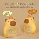 Capybara Alarm Clock with Night Light for Kids, Cute Alarm Clocks for Bedrooms Ok to Wake Clocks, Silicone Animal Tabletop Lamp for Teen Girls Boys by TinyTreasures Baby Boutique