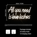 WLHOPE All you need is Lashes Neon Sign, Warm White Led Neon Signs for Wall Decor, USB Lash Neon Signs Letter Neon Lights for Bedroom Bar Party Girls Room Nail Room Salon, Lash Room Decoration by GreenHaven Gardens