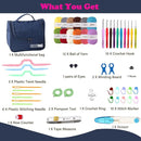 Yarniss Crochet Kits for Beginners, All in One Crochet Kits with 840 Yards Crochet Yarn, 10 Size Ergonomic Crochet Hooks 2.0mm~6.5mm by TinyTreasures Baby Boutique