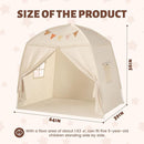 Sumbababy Large Teepee Tent for Kids: with Star Lights & Flags - Tent for Kids Indoor Toddler Teepee for Boys & Girls - Toddler Playhouse Inside Canopy Bed for Playroom Gift Toys (Cream) by TinyTreasures Baby Boutique