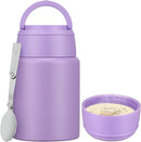 Soup Thermo for Hot Food Kids 16oz Insulated Food Jar Leakproof Thermo Lunch Container for Kids Wide-Mouth Stainless Steel Lunch Box for School with Handle Folding Spoon(3+) by TinyTreasures Baby Boutique