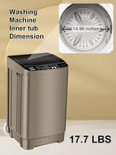 Full Automatic Washing Machine with LED Display, 17.7 lbs Portable Washer Drain Pump, 10 Programs & 8 Water Levels Selections, Ideal for RV, Camping, Apartment, Dorm, Gold by CozyNest Decor