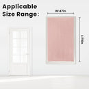 Self Adhesive Blackout Curtains- Stick on Curtains Shades Window Blinds Curtains No Rod Needed Easy to Hang Curtain, Use for Bedroom, Living Room,Roman Shades, 47" W X 79" L, Pink, 1 Panel by TinyTreasures Baby Boutique