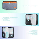 Real Leather Wallet RFID Family Passport Holder Waterproof Travel Essentials (Grey) by TinyTreasures Baby Boutique