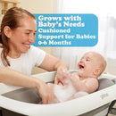 Primo SquishSplash Collapsible Baby Bath & Folding Stand With Ergonomic Infant Cushion for Newborns & Toddlers - Complete Bathing Station - Compact Space Saving Design, Ages 0-24 Months by TinyTreasures Baby Boutique