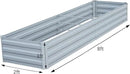 Planter Raised Beds Raised Garden Bed for Gardening Garden Boxes Outdoor Metal Raised Garden Beds, 8x2x1 FT Galvanized Grey by GreenHaven Gardens