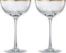 Vintage Art Deco Luxury Coupe Glasses | Set of 2 | 8 oz
