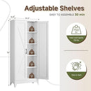 Letaya Storage Cabinet,75" H Metal Kitchen Pantry Cabinets with Doors and Adjustable Shelves,Pantry Organizers for for Cupboard/Office/Garage Room,White by CozyNest Decor