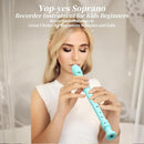 Recorder Instrument for Beginner Kids Adults,8-Hole Soprano Descant Recorder Music Flute with Cleaning Rod & Leather Case For School Student by TinyTreasures Baby Boutique