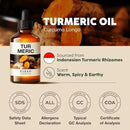 Kukka Turmeric Oil for Skin - 4 Fl Oz - 100% Pure Natural Turmeric Essential Oil, Herbaceous Scent, for Face, Hair, Aromatherapy, Candle & Soap Making Scent DIY by CozyNest Decor
