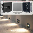 8Pack 3W LED Recessed Wall Light, 85-230V Step Lights Warm White 3000K, IP65 Waterproof Stair Light Staircase Light lamp, Inside Outside Garden Balcony Corridor, Aluminum, 120V,Black by GreenHaven Gardens