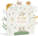Baby Book Keepsake Gender Neutral to Paste Photos and Writing with +50 Pages and Stickers - Baby Memory Book from the First Year to 5th - Newborn Gifts, Baby Shower and Gender Reveal by TinyTreasures Baby Boutique