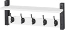 Sorbus Coat Hooks Wall Mount with Shelf – 24 Inch Coat Rack Wall Mount with 5 Heavy Duty Hooks – Floating Wall Shelf with Hooks for Entryway, Bathroom, Bedroom, Kitchen, or Mudroom (White) by CozyNest Decor