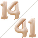 GOER Number 14 Balloons for 14th Birthday Sweet 14 Party Decorations,42 Inch Jumbo Foil Helium 41 Balloons for 41st Birthday Party Decoration (Caramel) by TinyTreasures Baby Boutique