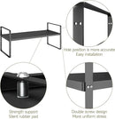 16.5~27.1" Expandable Shelf Organizer, 2Pack 8.1" Wide Stackable Cabinet Shelf Organizers, Black Metal Sturdy Kitchen Counter Storage for Countertop, Adjustable Height Spice Rack by CozyNest Decor