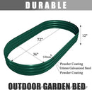 2 Pack 6x3x1FT Galvanized Raised Garden Bed Kit Oval Metal Ground Planter Box Outdoor Bottomless Planter Raised Beds for Vegetables Flowers Herbs Fruits, Green by CozyNest Decor