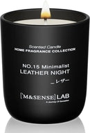 M&SENSE Natural Soy Candle| Leather Night | 5.3 oz | Minimalist Scented Candle for Relaxation, Gifting, Home Décor | for Bedroom, Office, Party Small by CozyNest Decor
