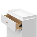 Storkcraft California 3-Drawer Chest with Removable Changing Topper (White with Driftwood) – GREENGUARD Gold Certified, Interlocking Drawer System, Pre-Installed Tracks, Easy Assembly by TinyTreasures Baby Boutique
