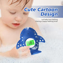 Baby Bath Thermometer, Infant Digital Water Thermometer Safety with 3 Color Backlit and Temperature Warning, Room Thermometers Floating Toy for Infant, Toddler, Bathtub, Swimming Pool (Navy Blue) by TinyTreasures Baby Boutique