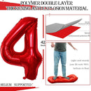 GOER Number 24 Balloons for 24th Birthday Party Decorations,42 Inch Jumbo Foil Helium 42 Balloons for 42nd Birthday Party Decoration (Red) by TinyTreasures Baby Boutique