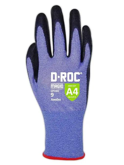 MAGID D-ROC ANSI A4 AeroDex Polyurethane Palm Coated Work Gloves, 12 Pairs, Size 12/3XL, GPD482, photo 2 of 9