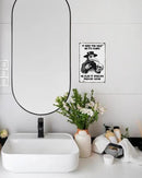 ALKB Halloween Bathroom Decor 8 x 12 Inch - Goth Plague Doctor Metal Tin Sign,Gothic Lovers Gifts,IT RUBS THE SOAP ON ITS HANDS