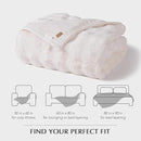 EVERGRACE Ultra Soft Luxury Fluffy Ridgeline Faux Rabbit Fur Throw Blanket, Thick Warm Bubble Throw for Bed, Cozy Plush Reversible Blankets for Couch, Chair, Sofa, Ivory White, 60x80 Inches, 870 GSM by CozyNest Decor