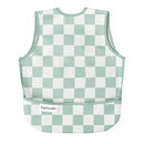 Tiny Twinkle Mess Proof Baby Bib - Waterproof & Lightweight Baby-Led Weaning Apron | 100% Recycled Polyester, Easy Clean & Machine Washable (Green Checkers, Small 6-24 Months) by TinyTreasures Baby Boutique