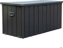 Domi Outdoor Deck Box 100 Gallon, Waterproof Lockable Steel Outdoor Storage Container for Outside Cushions, Garden Tools and Pools Equipment (Gray) by GreenHaven Gardens