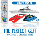 SplashEZ Bath Toy Boats for Toddlers, Mold Free Boat Bath Toys for Kids & Toddlers, No Hole for Water Floating Ships for Bathtub, Pool, Shower for Boys & Girls, 3-Pack: Jet Ski Yacht Catamaran by TinyTreasures Baby Boutique