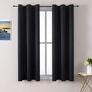ChrisDowa Grommet Blackout Curtains for Bedroom and Living Room - 2 Panels Set Thermal Insulated Room Darkening Curtains (Black, 42 x 63 Inch) by CozyNest Decor