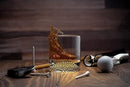 The Wine Savant Golf Ball Whiskey Glasses Set of 2-8oz Golf Gifts (2 pack)