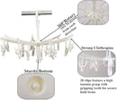 DurReus Foldable Clip Drip Laundry Hanger Portable Plastic Hanging Dryer with 20 Clips for Drying Cloth Diapers,Baby Clothes,Bras,Underwear,Hat,Gloves,Socks by TinyTreasures Baby Boutique