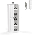 Storage Cabinet/Pantry cabinets, Soft White Finish, 71" Tall Wood Cupboard with 2 Door and 3 Adjustable Shelves for Kitchen, Dining Room, Living Room, Bathroom (Style 1) by CozyNest Decor