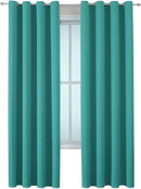 ChrisDowa Grommet Room Darkening Curtains for Bedroom and Living Room - 2 Panels Set Thermal Insulated Blackout Curtains (Teal, 52W x 72L) by CozyNest Decor