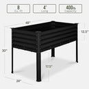 Best Choice Products 48x24x30in Galvanized Raised Garden Bed, Metal Elevated Planter Box, Vegetable Garden for Backyard, Patio, Balcony - Black by GreenHaven Gardens
