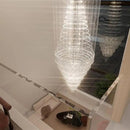 Flashing God D59''X H120'' Extra Large Chandeliers for High Ceilings Crystal Raindrop Chandeliers Large Villa Chandelier Entrance Foyer Ceiling Light LED Dimmable 2700K-6000K by CozyNest Decor