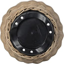 Rattan Kobo Indoor Outdoor Planter Basket with Plastic Pot X Large 12 Gallon Soil Capacity by CozyNest Decor